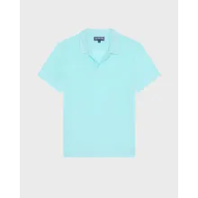 Vilebrequin - Einfarbiges Polohemd Aus Leinenjersey Für Herren - Polohemd - Pyramid - Blau - Größe XL Vilebrequin - Einfarbiges Polohemd Aus Leinenjersey Für Herren - Polohemd - Pyramid - Blau - Größe XL