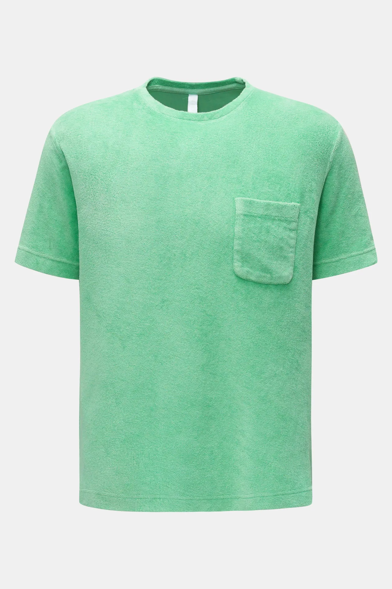 04651/ A trip in a bag - Herren - Frottee Rundhals-T-Shirt %27Terry Tee%27 hellgrün 04651/ A trip in a bag - Herren - Frottee Rundhals-T-Shirt %27Terry Tee%27 hellgrün