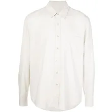 Our Legacy - White Silk Classic Shirt With Curved Hem - Größe 46 - weiß Our Legacy - White Silk Classic Shirt With Curved Hem - Größe 46 - weiß