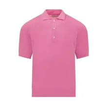 Laneus - Pink Cotton Polo Shirt - Größe 46 - pink Laneus - Pink Cotton Polo Shirt - Größe 46 - pink