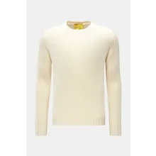 B.F. Knitwear - Herren - Merino Rundhalspullover creme B.F. Knitwear - Herren - Merino Rundhalspullover creme