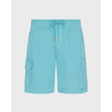 Vilebrequin - Einfarbige Leinen-bermudashorts Mit Cargotaschen Für Herren - Bermuda - Baie - Violett - Größe L Vilebrequin - Einfarbige Leinen-bermudashorts Mit Cargotaschen Für Herren - Bermuda - Baie - Violett - Größe L