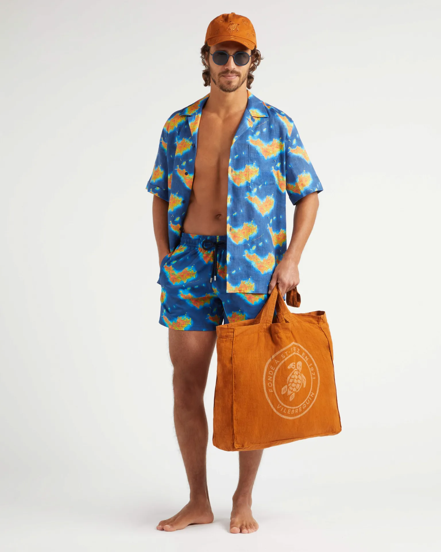 Vilebrequin - Kurze Bathymétrie Des Oceans Saint Barthélemy Stretch-badeshorts Für Herren - Bademode - Monrise - Blau - Größe XL – Bild 5