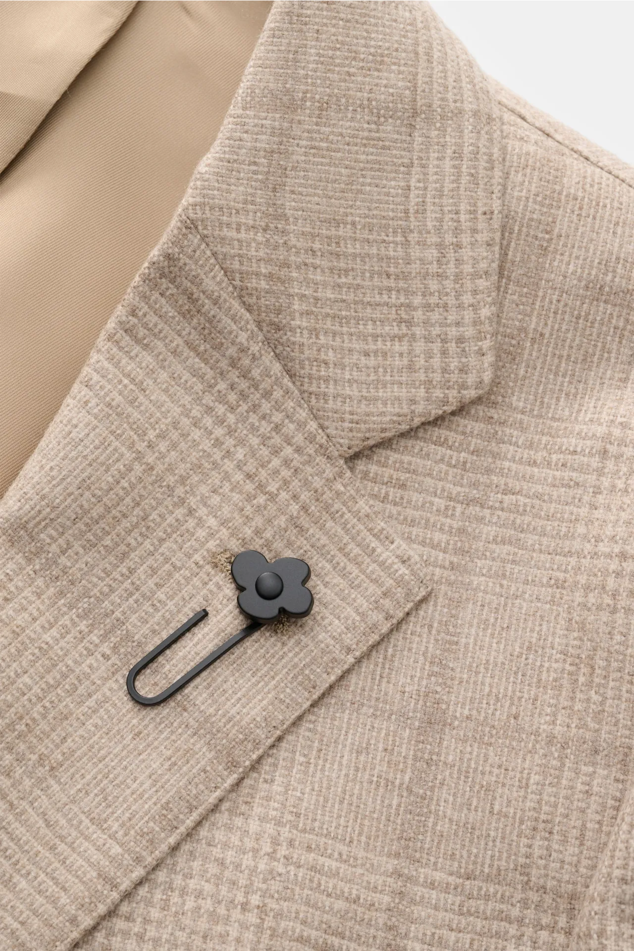 Lardini - Herren - Cashmere Sakko beige kariert – Bild 5