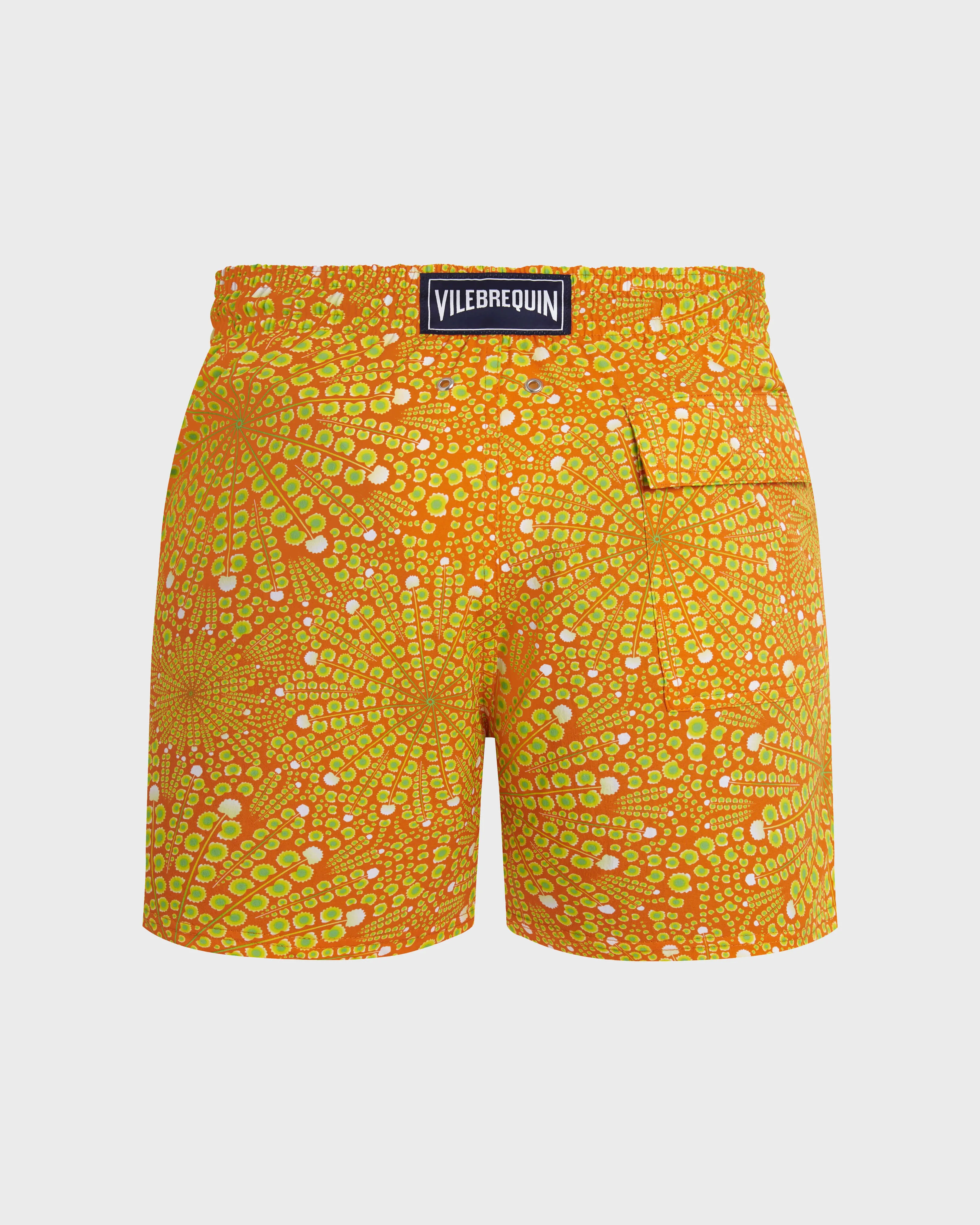 Vilebrequin - Kurze Mosaic Urchin Stretch-badeshorts Für Herren - Bademode - Monrise - Orange - Größe XXL – Bild 2