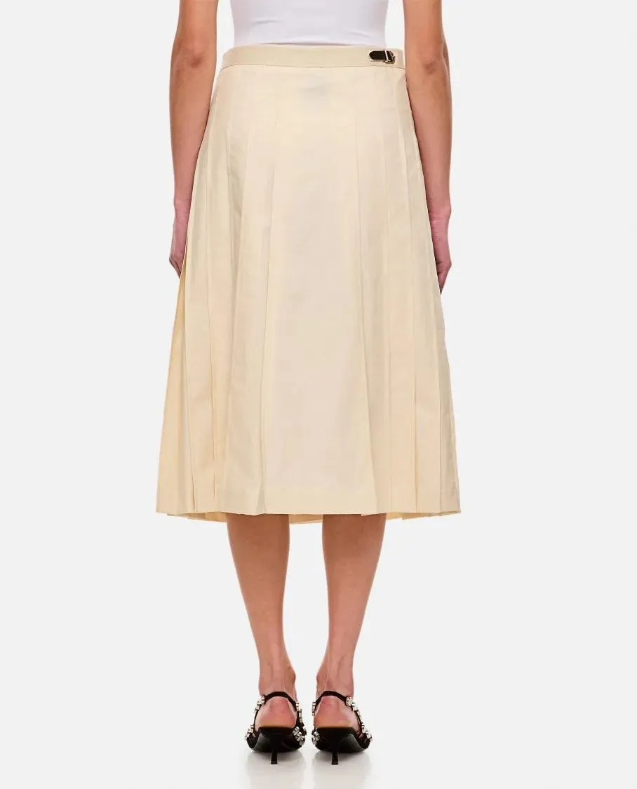 Durazzi Milano - Pleated Midi Kilt Skirt - Größe 44 - beige – Bild 3
