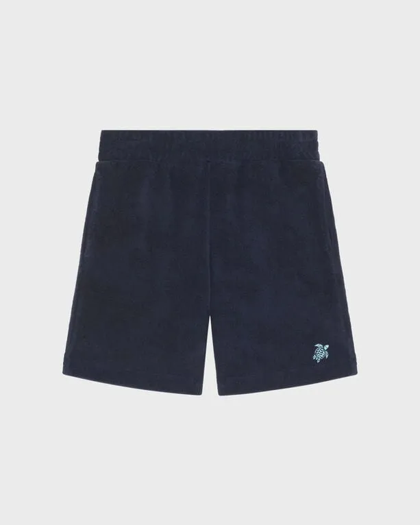 Vilebrequin - Frottee-bermudashorts Mit Aufgestickter Schildkröte Für Jungen - Bermuda - Goh - Blau - Größe 6 Vilebrequin - Frottee-bermudashorts Mit Aufgestickter Schildkröte Für Jungen - Bermuda - Goh - Blau - Größe 6
