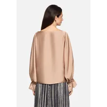 Satin-Bluse mit U-Boot-Ausschnitt Satin-Bluse mit U-Boot-Ausschnitt