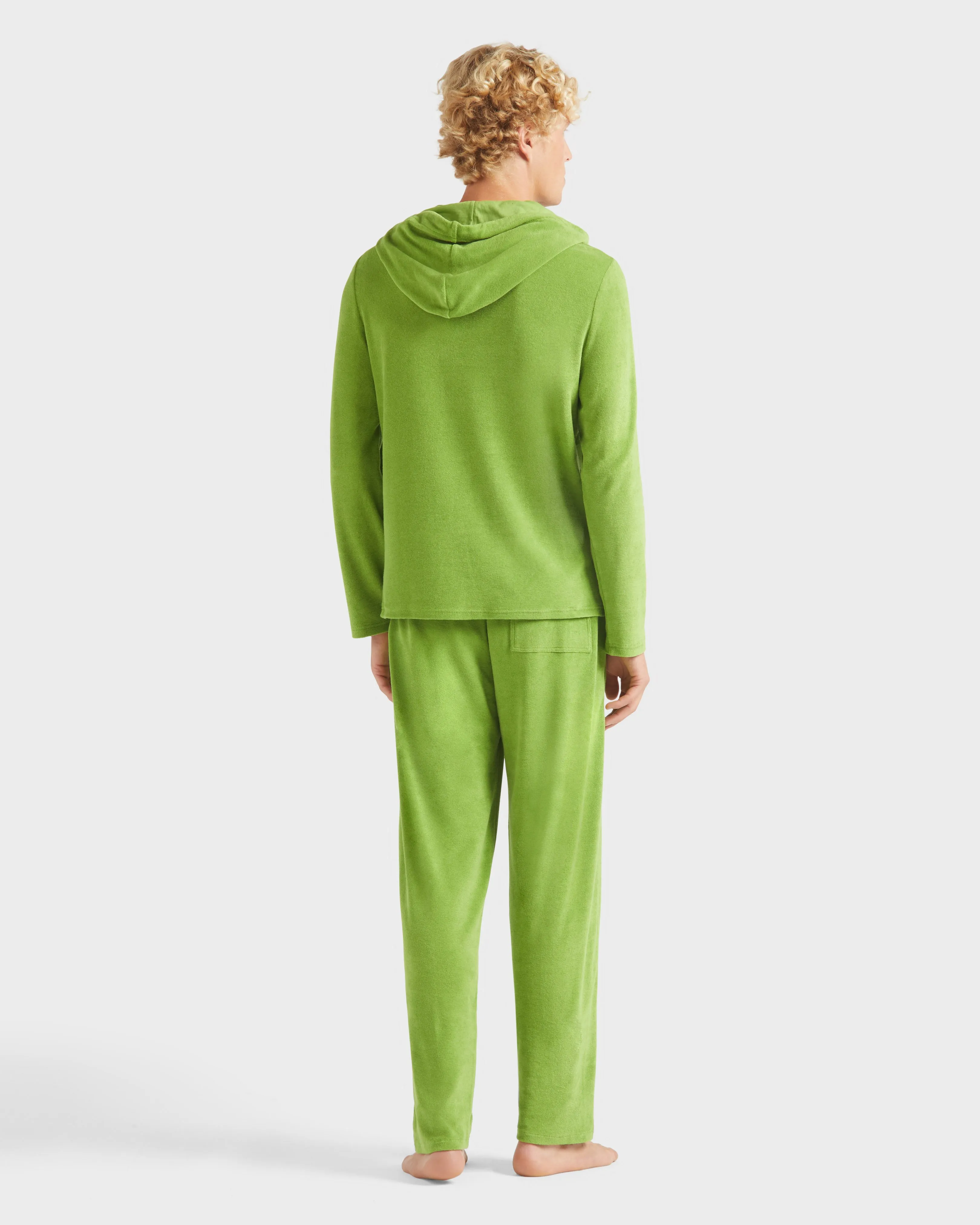 Vilebrequin - Langärmeliges Frottee-t-shirt Mit Kapuze Für Herren - T-shirt - Therapy - Grün - Größe XXL – Bild 4