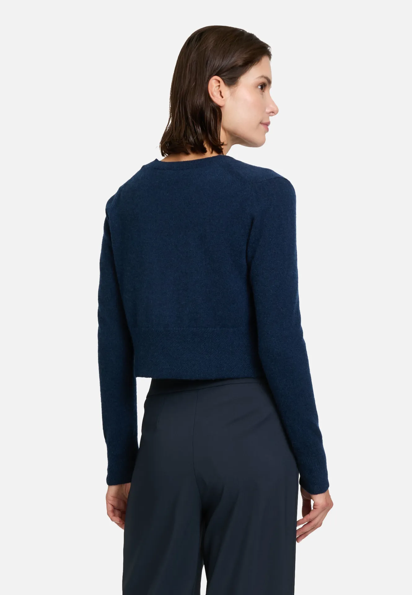 Kaschmir-Strickjacke mit Rippbündchen Kaschmir-Strickjacke mit Rippbündchen