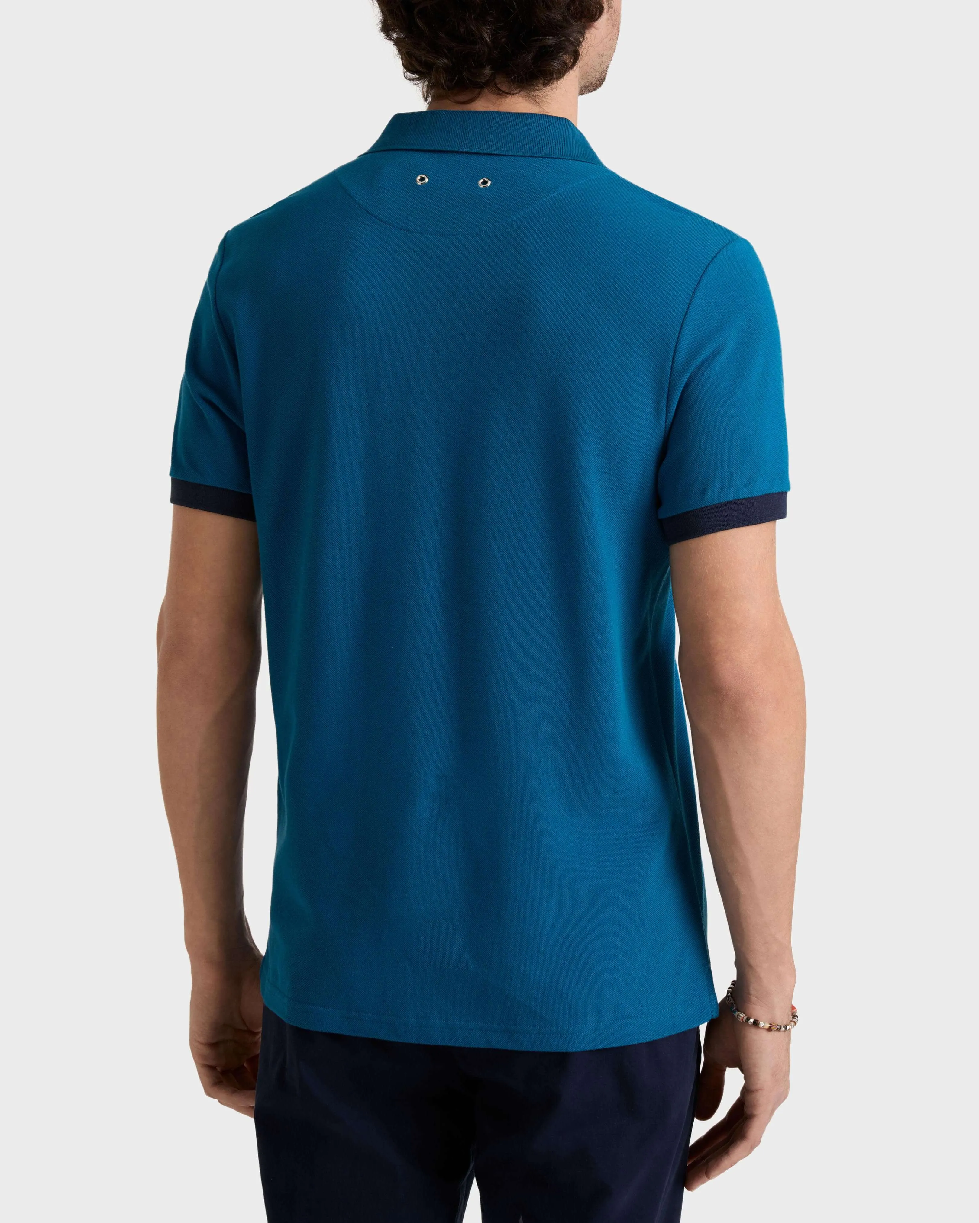 Vilebrequin - Solid Polohemd Aus Baumwolle Für Herren - Polohemd - Palatin - Blau - Größe XXL – Bild 4