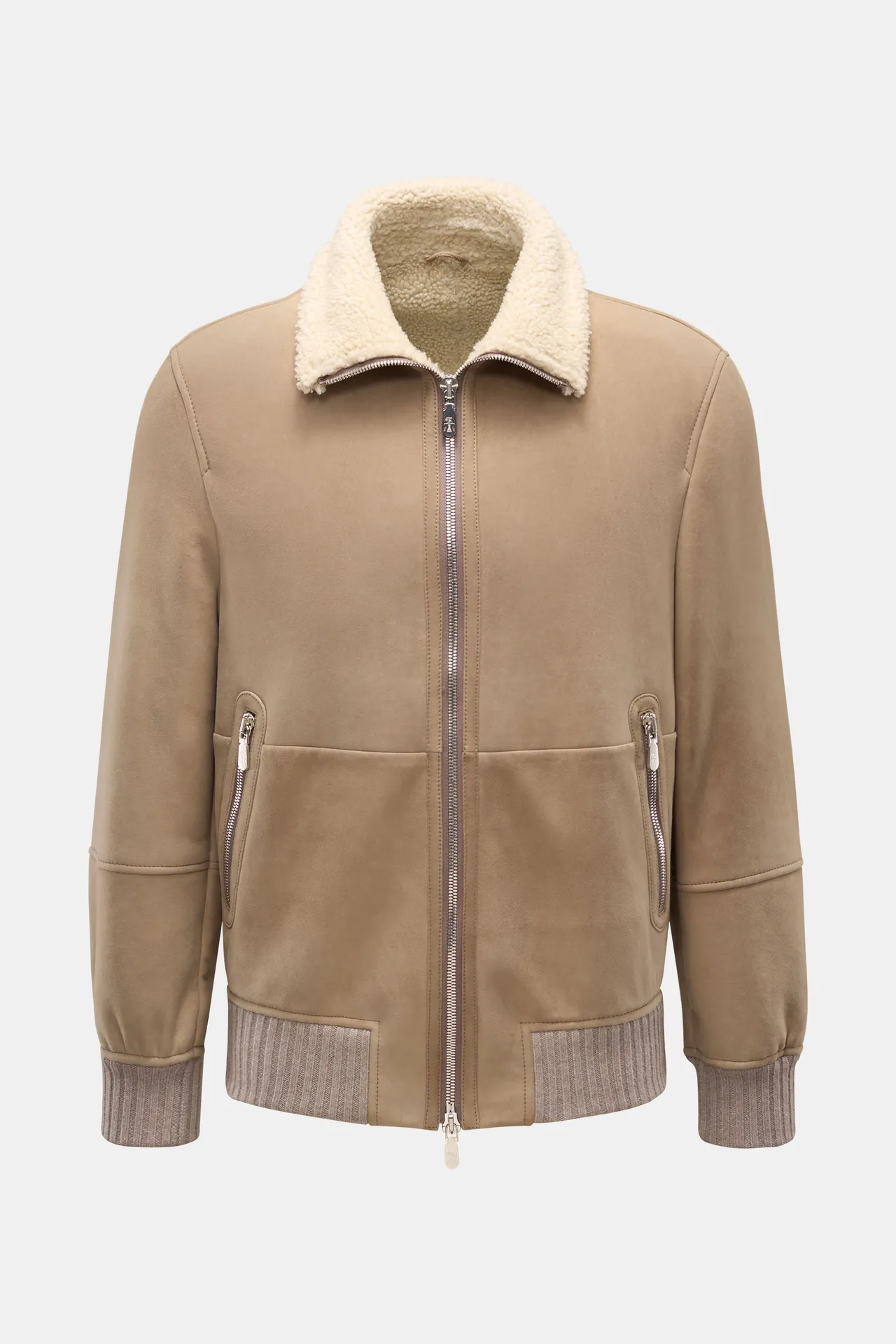 Brunello Cucinelli - Herren - Lammfell-Blouson beige Brunello Cucinelli - Herren - Lammfell-Blouson beige