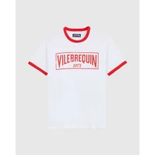 Vilebrequin - T-shirt Aus Leichtem Baumwolljersey Mit Zweifarbigem Logo Für Herren - T-shirt - Portisol - Rot - Größe S Vilebrequin - T-shirt Aus Leichtem Baumwolljersey Mit Zweifarbigem Logo Für Herren - T-shirt - Portisol - Rot - Größe S