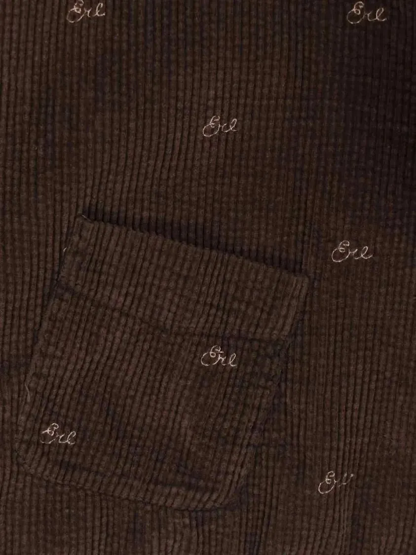 Erl - Velvet Shirt – Brown - Größe M - braun – Bild 2