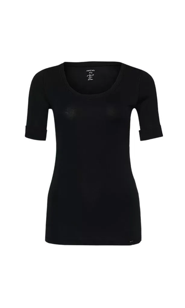 Marc Cain - T-Shirt - Größe 44 - schwarz Marc Cain - T-Shirt - Größe 44 - schwarz