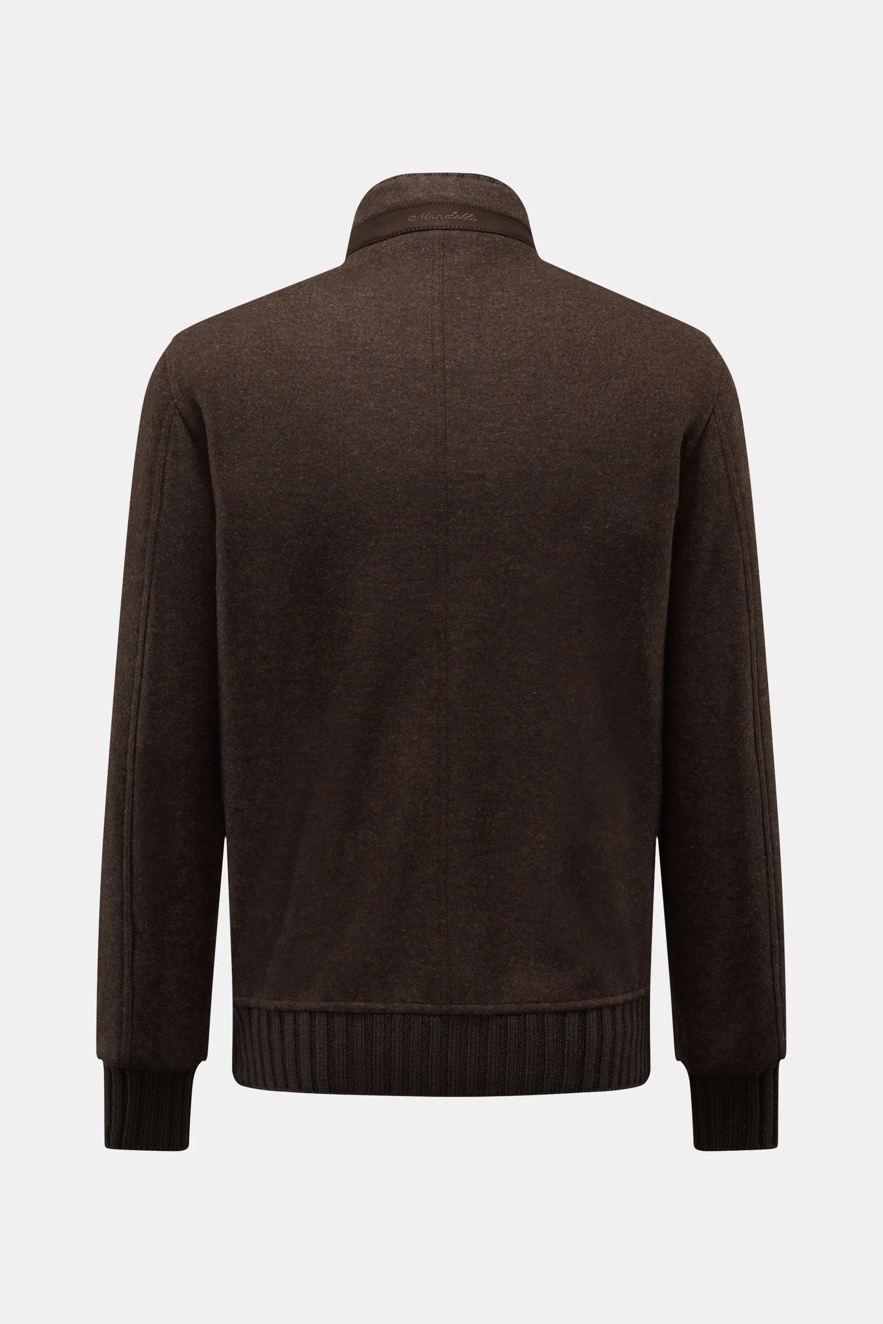 Mandelli - Herren - Jersey-Blouson dunkelbraun – Bild 2