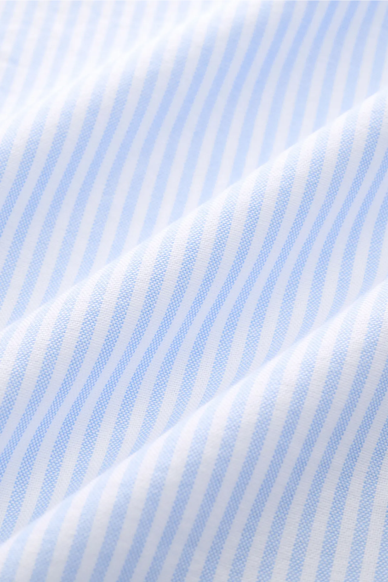 Finamore - Herren - Oxford-Hemd 'Lorenzo Gaeta' Grandad-Kragen hellblau/weiß gestreift – Bild 4