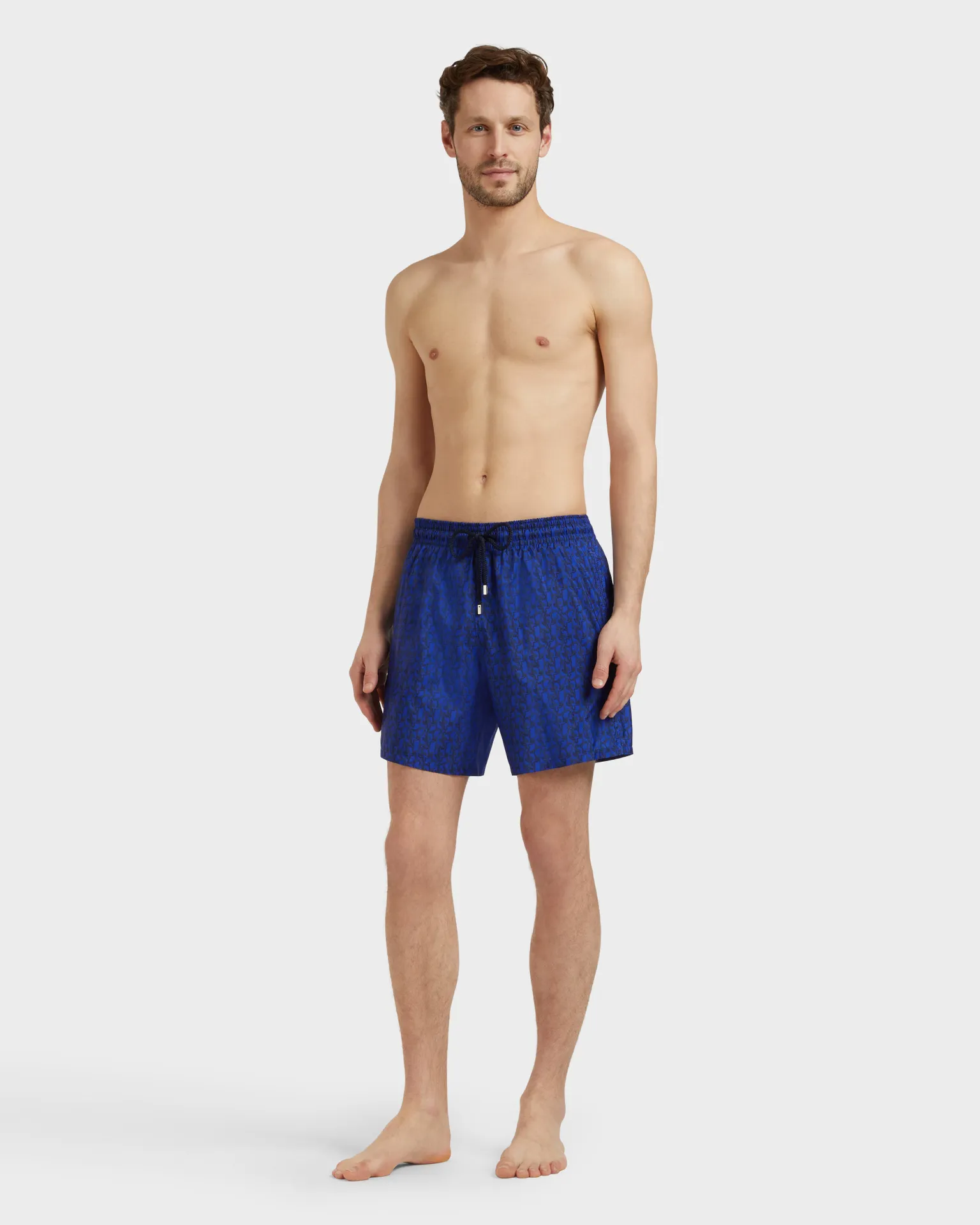 Vilebrequin - Ultraleichte Und Verstaubare Turtles Net Badeshorts Für Herren - Bademode - Mahina - Blau - Größe L – Bild 3