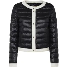 Herno - Cropped Quilted Jacket With Contrasting Trim - Größe 44 - schwarz Herno - Cropped Quilted Jacket With Contrasting Trim - Größe 44 - schwarz