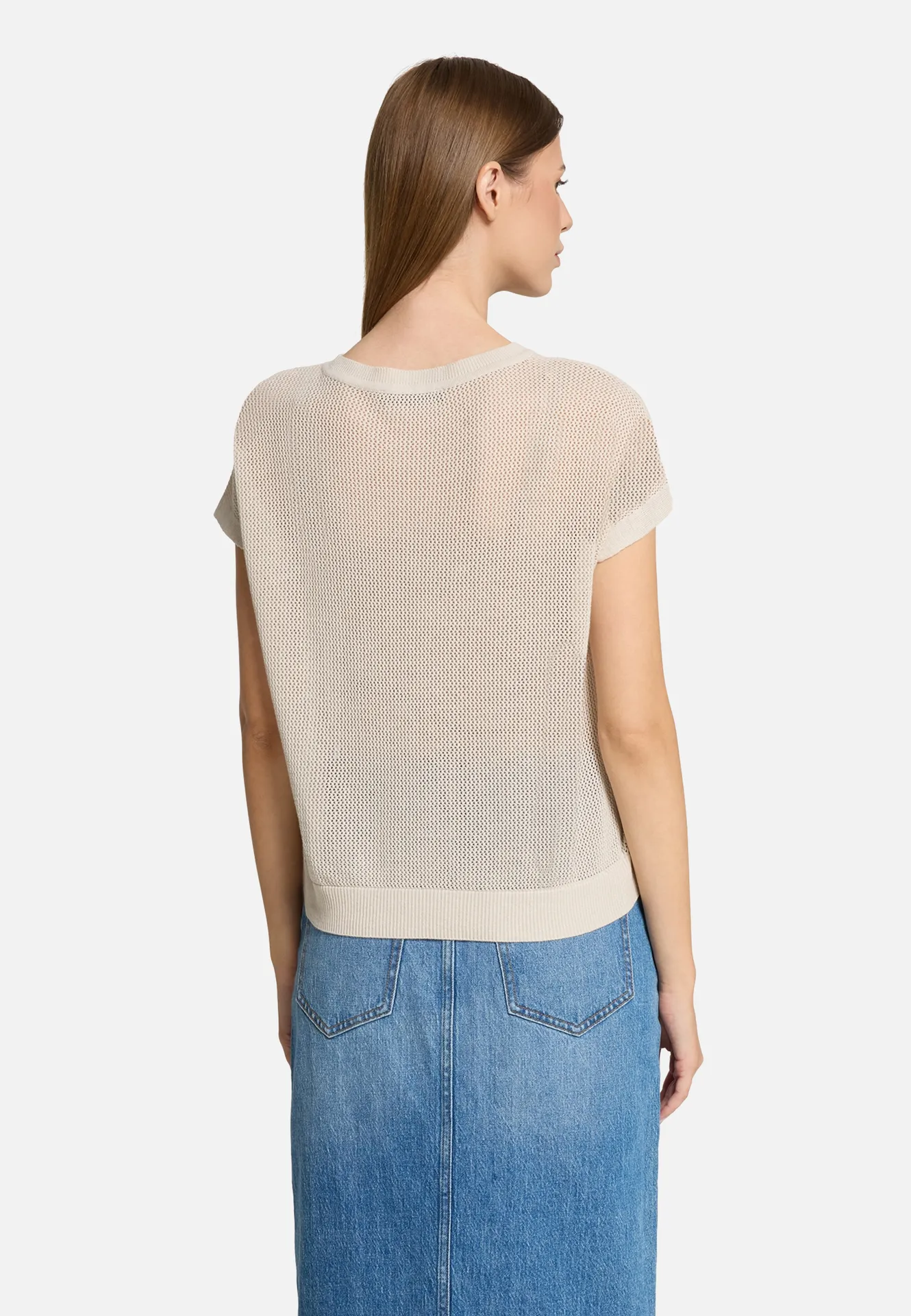 Lochstrick-Pullover ohne Arm Lochstrick-Pullover ohne Arm