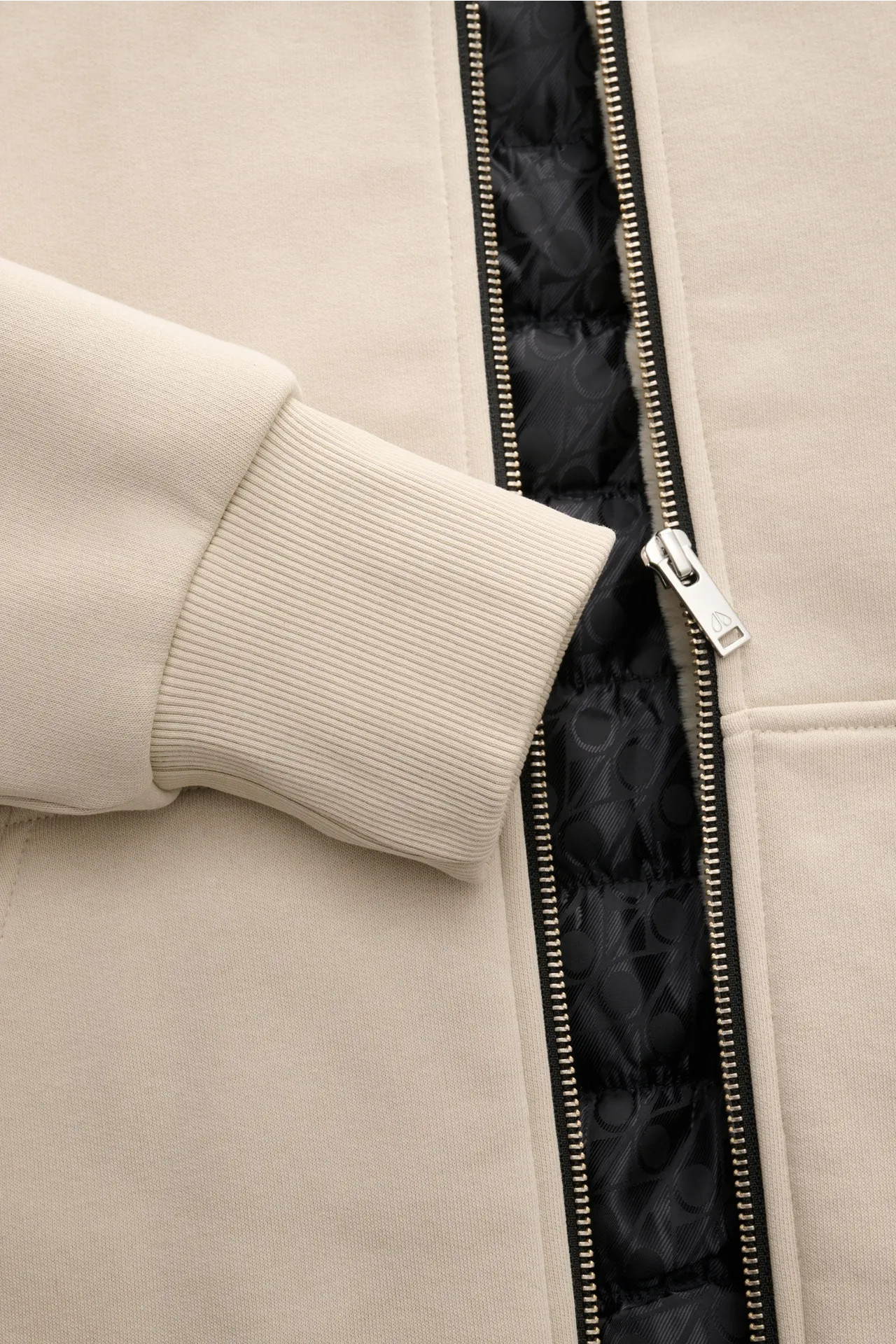 Moose Knuckles - Herren - Sweatjacke 'Classic Bunny' creme – Bild 4