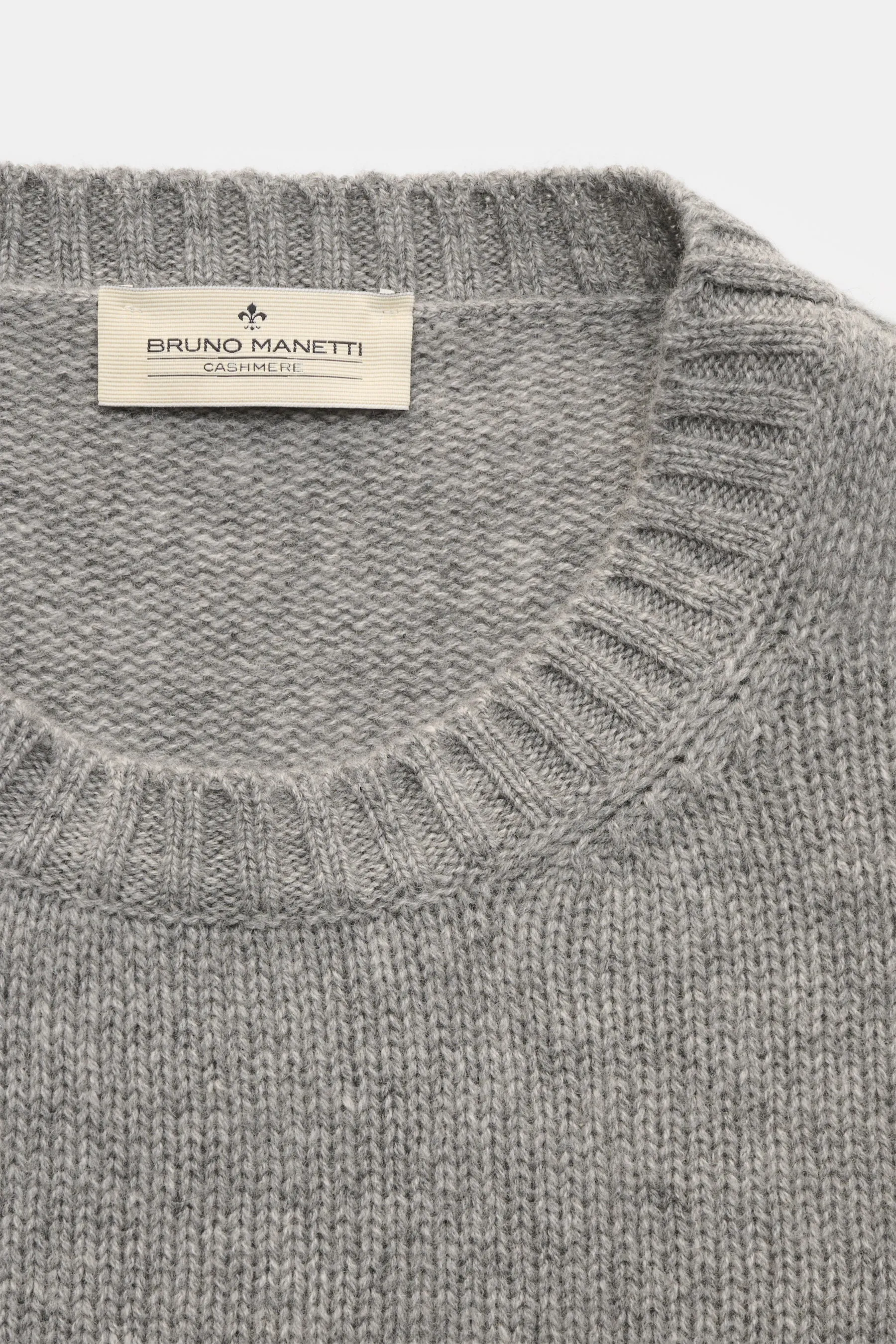 Bruno Manetti - Herren - Cashmere Rundhalspullover grau meliert – Bild 2
