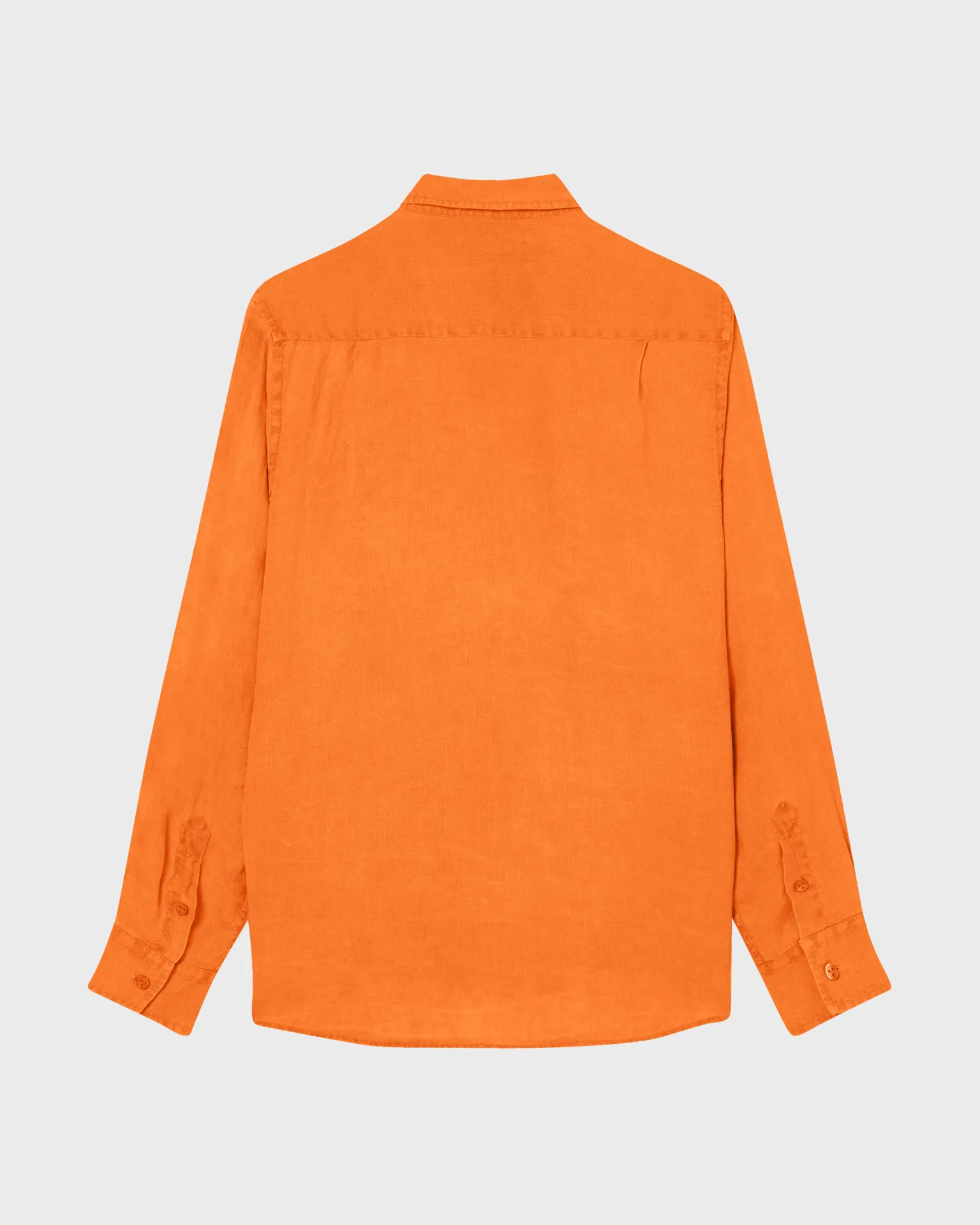 Vilebrequin - Einfarbiges Hemd Aus Leinen Für Herren - Hemd - Caroubis - Orange - Größe M – Bild 2