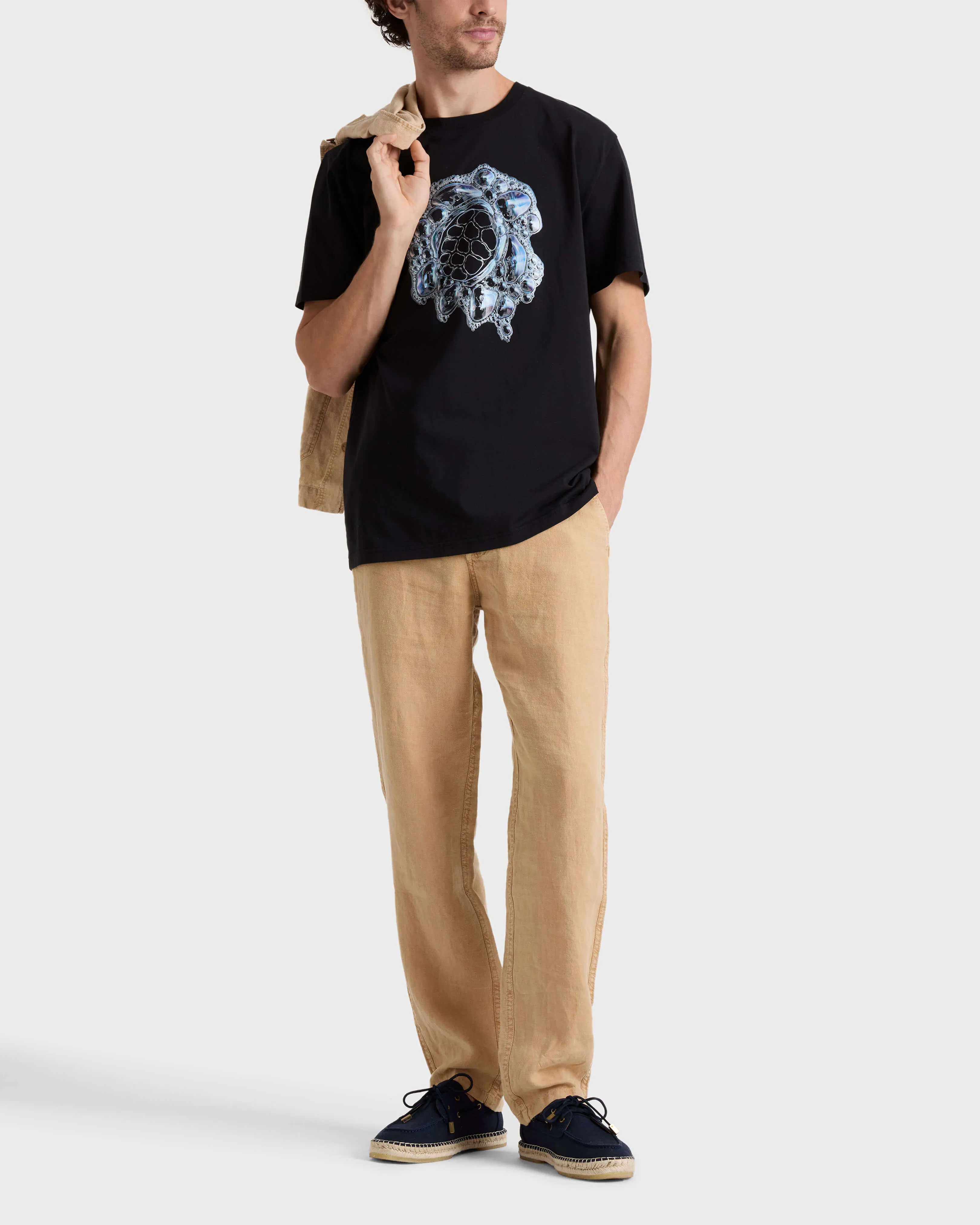 Vilebrequin - Solid Leinenhose In Regulärer Passform Für Herren - Hose - Parc - Marone - Größe XXL – Bild 3