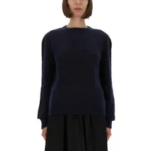 Maison Margiela - Textured Knit Choker With Classic Round Neckline - Größe L - blau Maison Margiela - Textured Knit Choker With Classic Round Neckline - Größe L - blau
