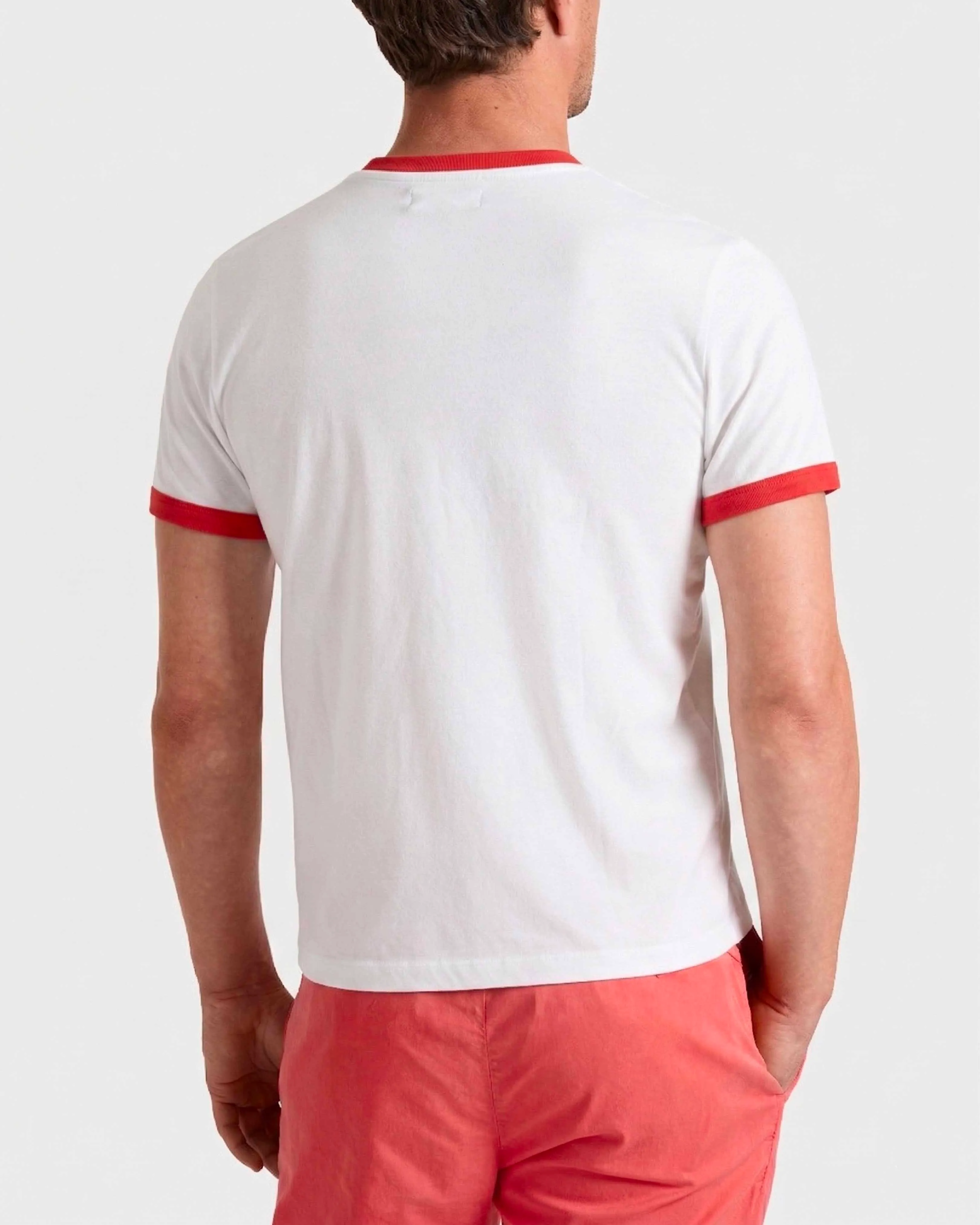 Vilebrequin - T-shirt Aus Leichtem Baumwolljersey Mit Zweifarbigem Logo Für Herren - T-shirt - Partisol - Rot - Größe M – Bild 4