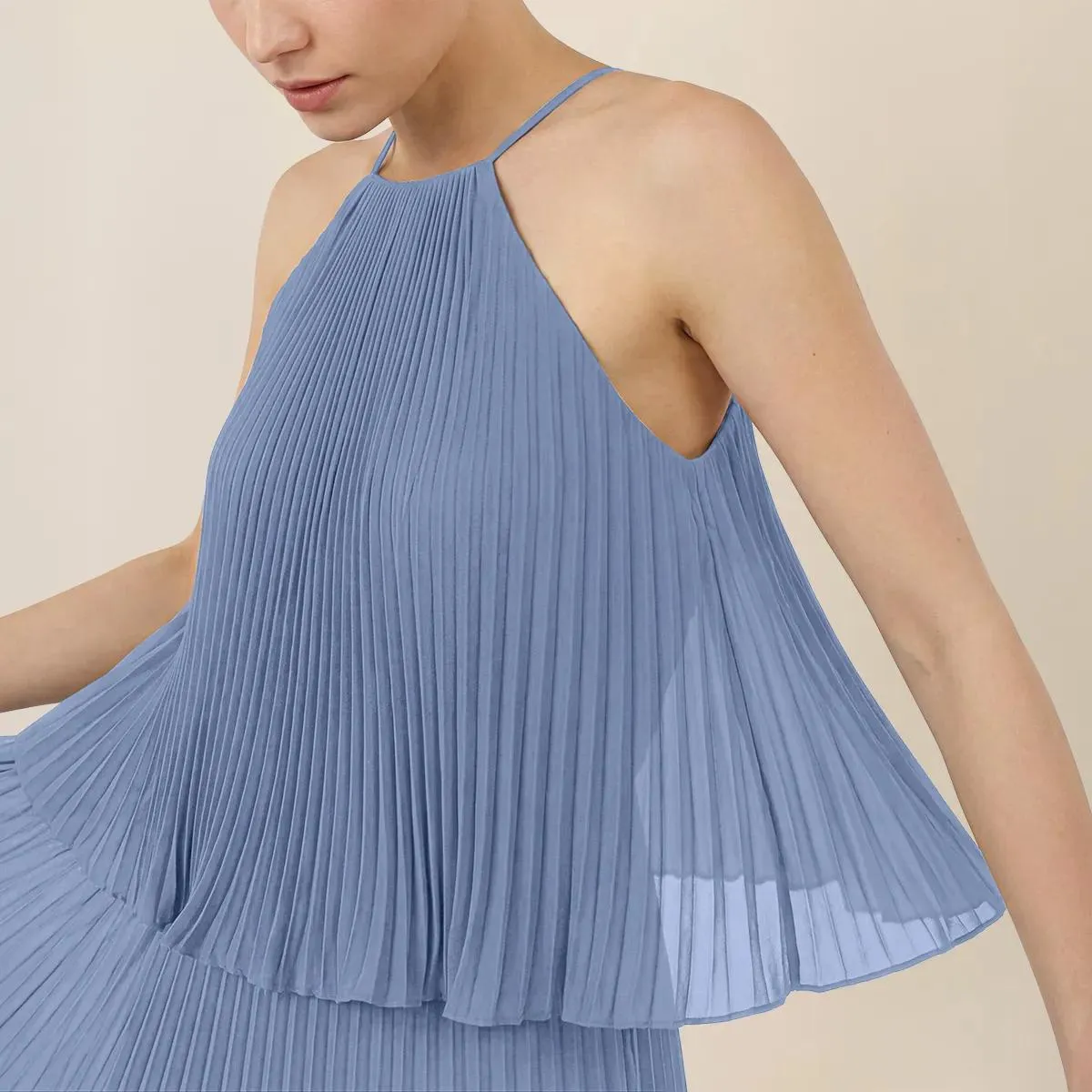 Apart - Chiffonkleid - Größe 40 - blau – Bild 3