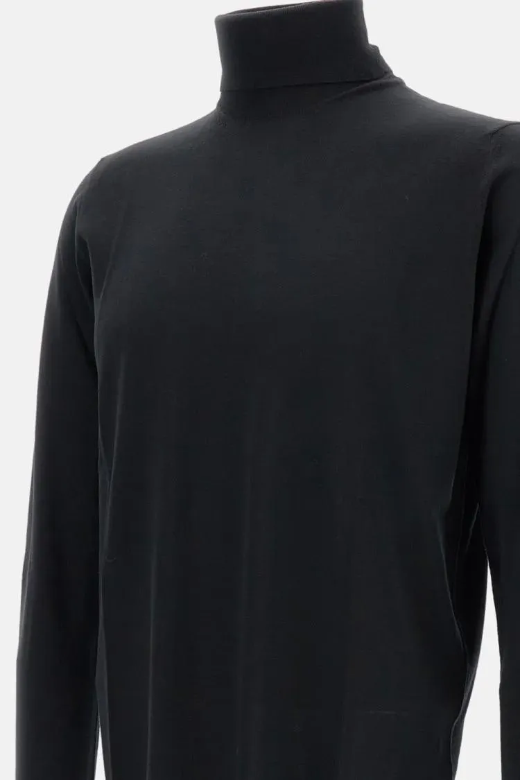 GOES BOTANICAL - Extra Fine Wool Turtleneck Sweater - Größe 2 - schwarz – Bild 2