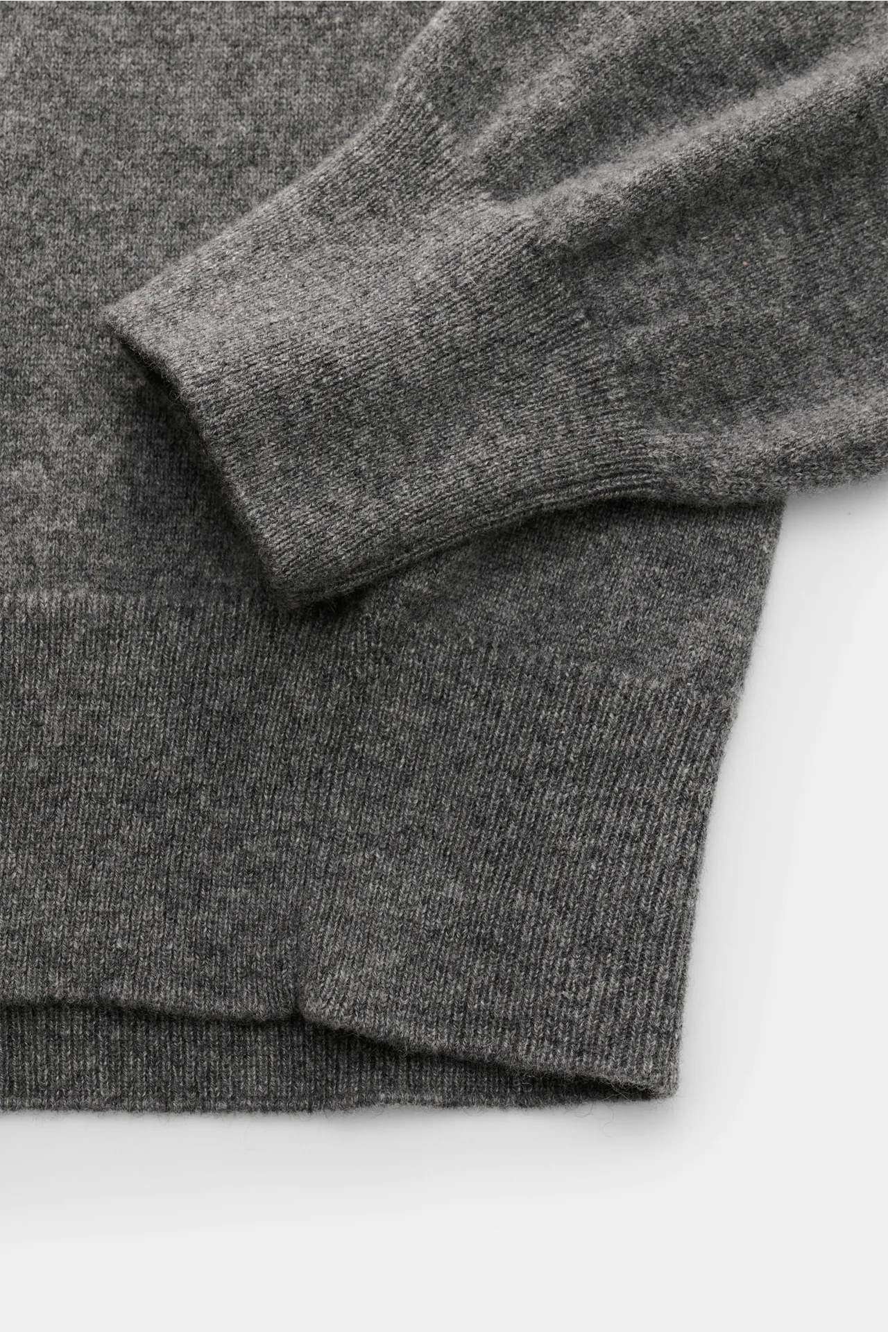 Cruciani - Herren - Cashmere Rundhalspullover dunkelgrau meliert – Bild 3