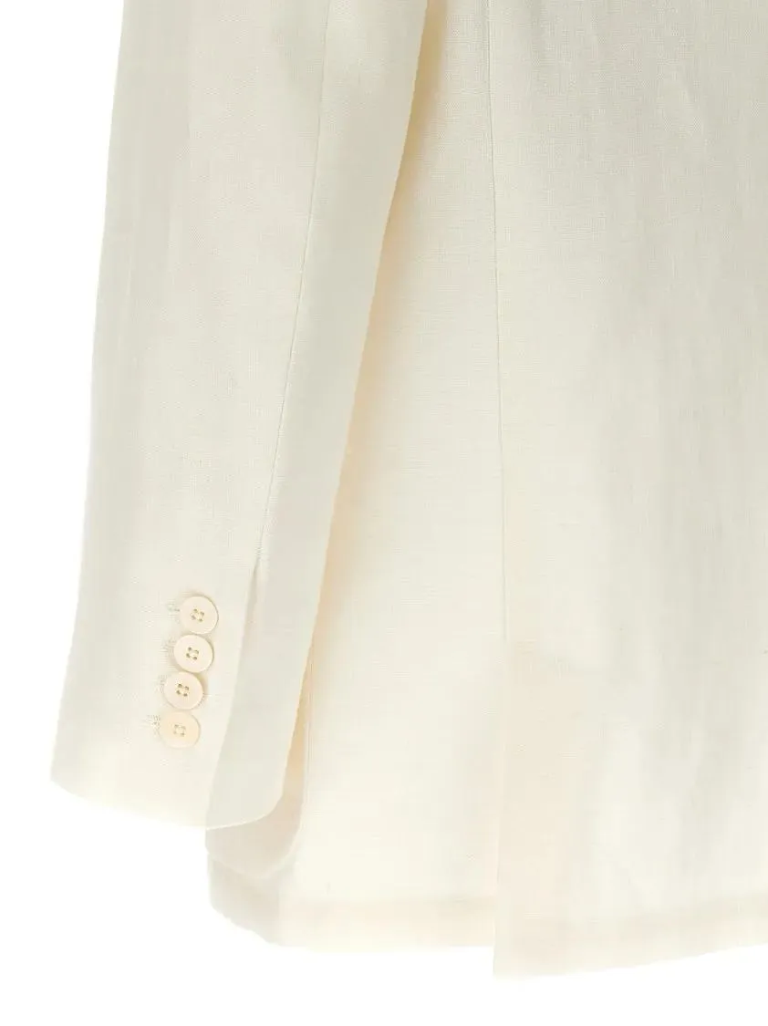 The Row - 'Enza' Blazer - Größe 10 - weiß – Bild 2