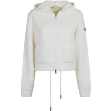 Moncler - Zip Up Sweatshirt White - Größe M - weiß Moncler - Zip Up Sweatshirt White - Größe M - weiß