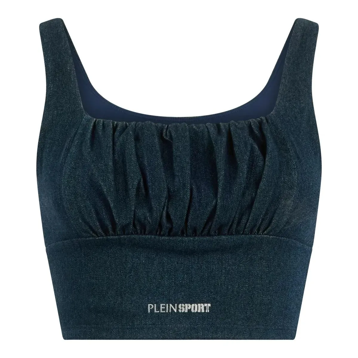 Plein Sport - Top Denim Touch Ps - Größe L - blau Plein Sport - Top Denim Touch Ps - Größe L - blau