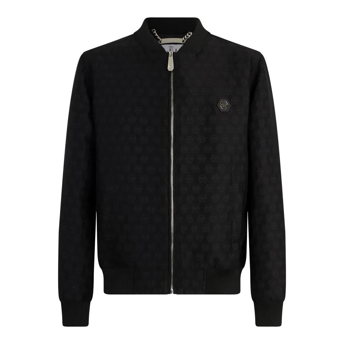 Philipp Plein - Bomber Jacket Jacquard Monogram - Größe 48 - schwarz Philipp Plein - Bomber Jacket Jacquard Monogram - Größe 48 - schwarz