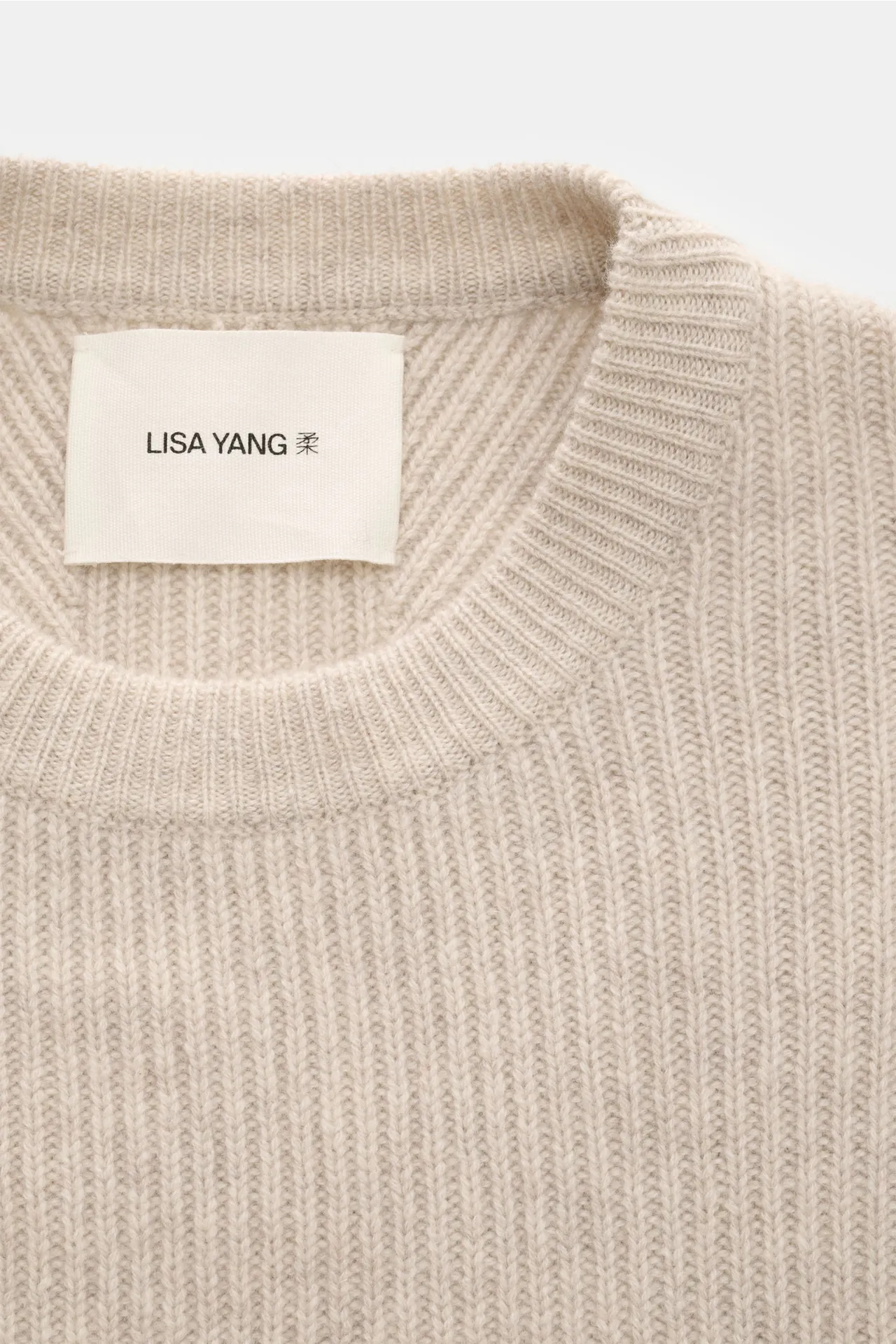 Lisa Yang - Herren - Cashmere Rundhalspullover 'William' sand – Bild 2