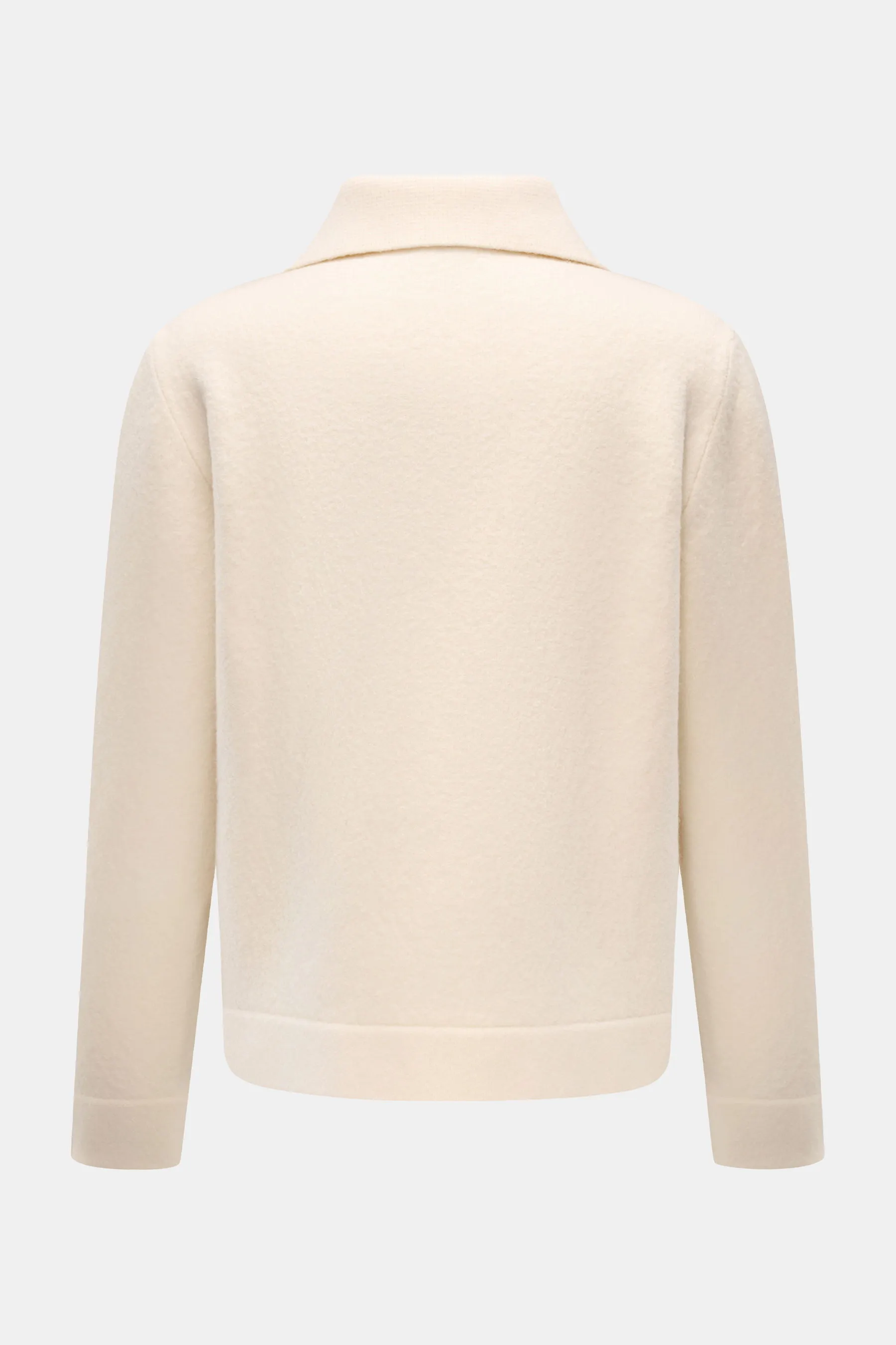 04651/ A trip in a bag - Herren - Woll-Overshirt 'Boiled Blouson' creme – Bild 2