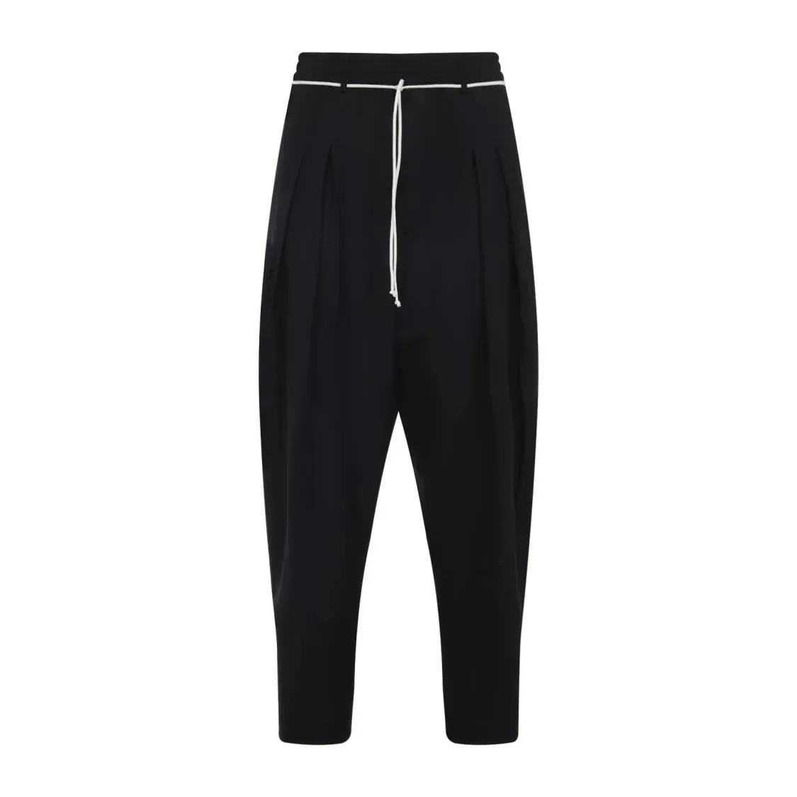 Mordecai - Tapered Black Trousers With Pleated Front - Größe L - schwarz Mordecai - Tapered Black Trousers With Pleated Front - Größe L - schwarz