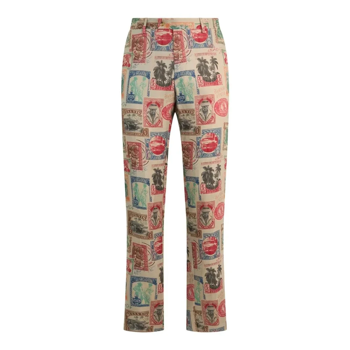 BILLIONAIRE - Printed Linen Trousers - Größe 52 - bunt BILLIONAIRE - Printed Linen Trousers - Größe 52 - bunt