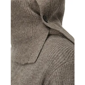 DAWEI STUDIO - Long-Sleeved Ribbed Sweater - Größe 36 - braun