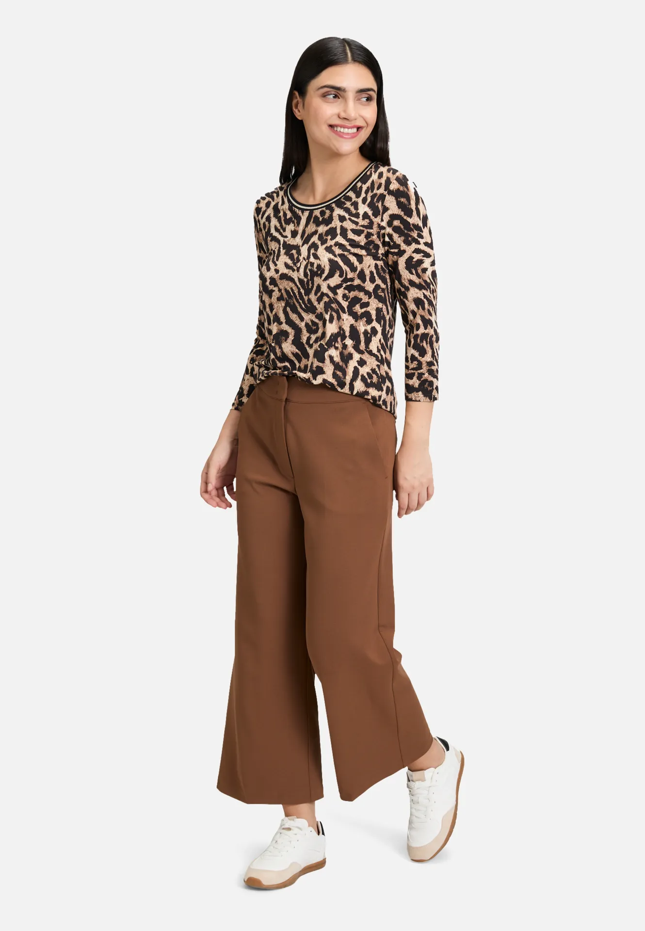 Basic Shirt mit Rippbündchen – Bild 2