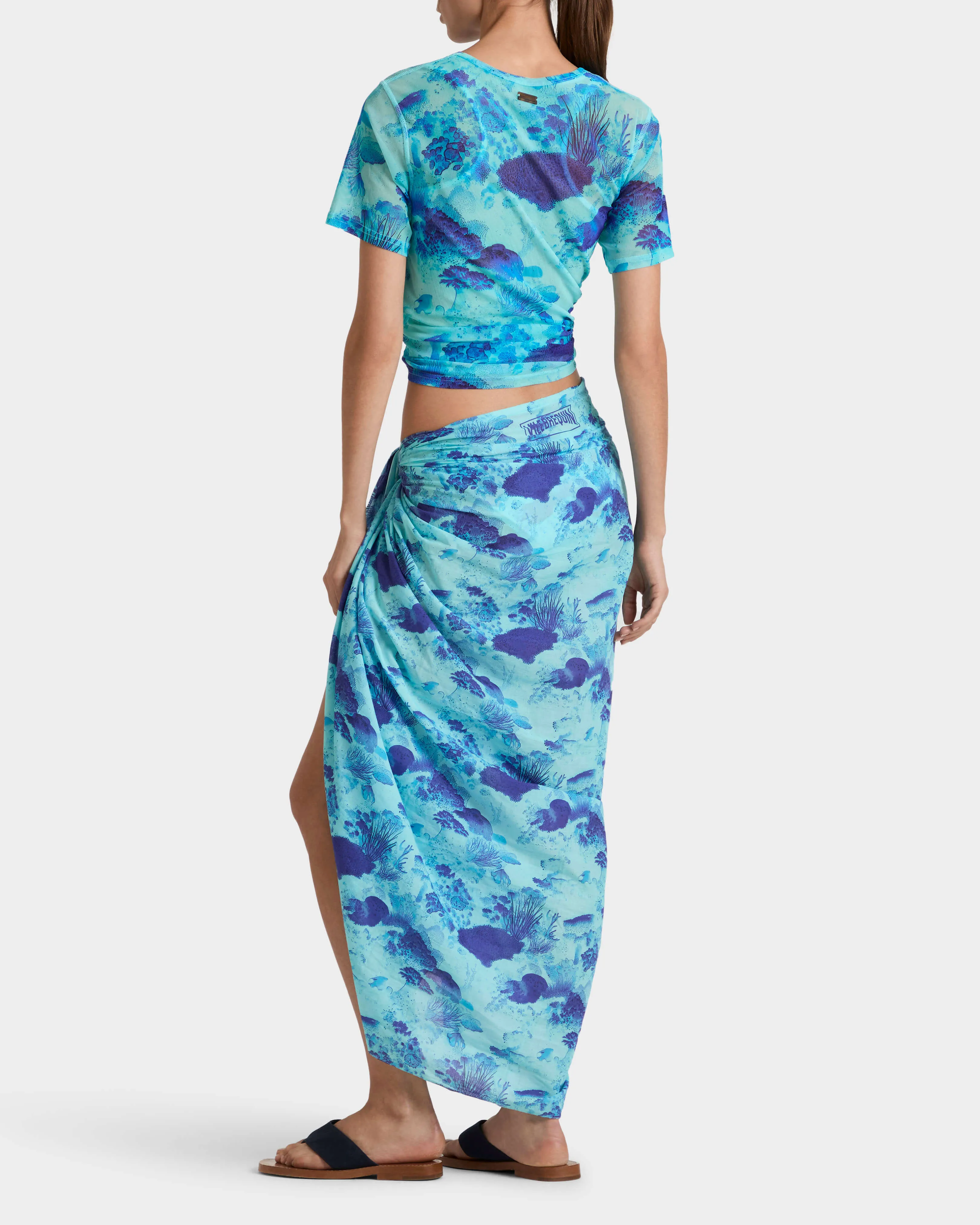 Vilebrequin - Coral Reef Pareo Aus Baumwollvoile Für Damen - Pareo - Pareo - Blau - Größe OSFA – Bild 3