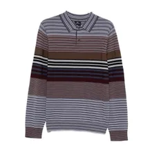 Paul Smith - Long-Sleeve Polo Sweater In Viola - Größe L - grau Paul Smith - Long-Sleeve Polo Sweater In Viola - Größe L - grau