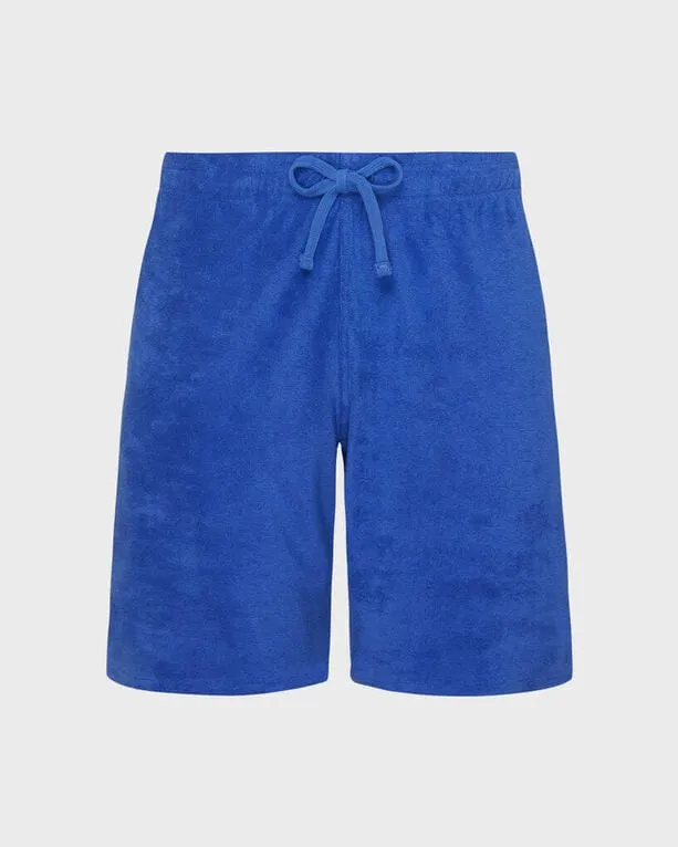 Vilebrequin - Solid Unisex-bermudashorts Aus Frottee - Bermuda - Bolide - Blau - Größe XXL Vilebrequin - Solid Unisex-bermudashorts Aus Frottee - Bermuda - Bolide - Blau - Größe XXL