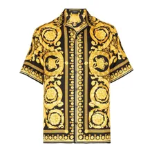 Versace - Ornate Baroque Patterned Shirt - Größe 48 - goldfarben Versace - Ornate Baroque Patterned Shirt - Größe 48 - goldfarben