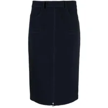 N°21 - Figure-Hugging Midi Skirt With Front Zipper - Größe 42 - blue N°21 - Figure-Hugging Midi Skirt With Front Zipper - Größe 42 - blue