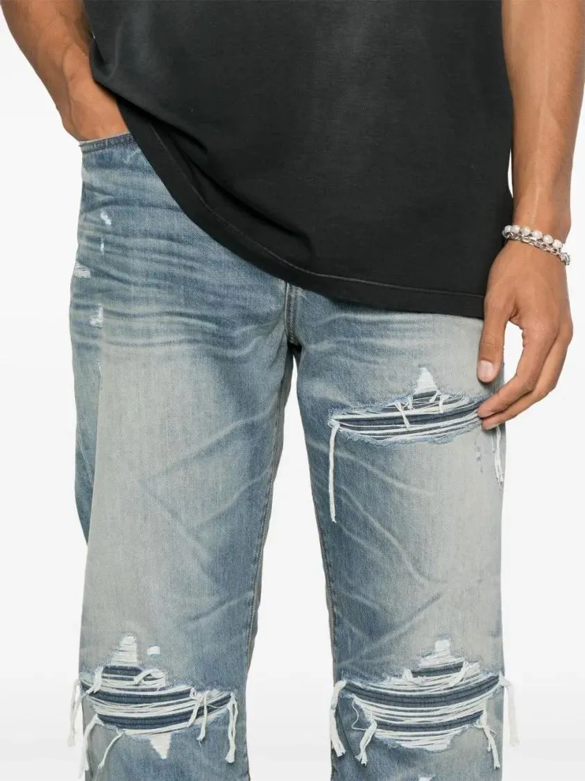 Amiri - Relaxed Fit Blue Denim Jeans - Größe 33 - blue – Bild 3