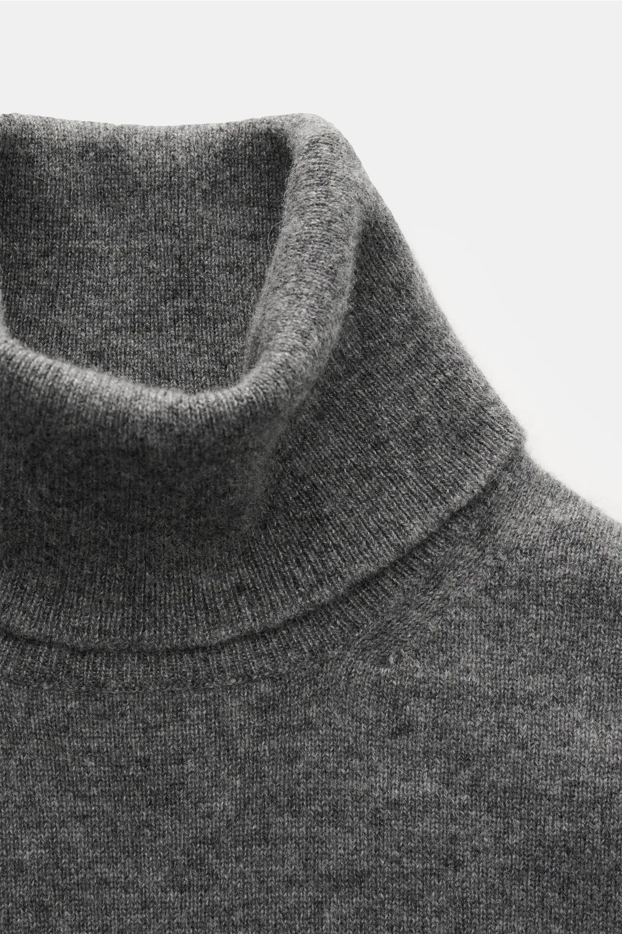 Cruciani - Herren - Cashmere Rollkragenpullover dunkelgrau meliert – Bild 2